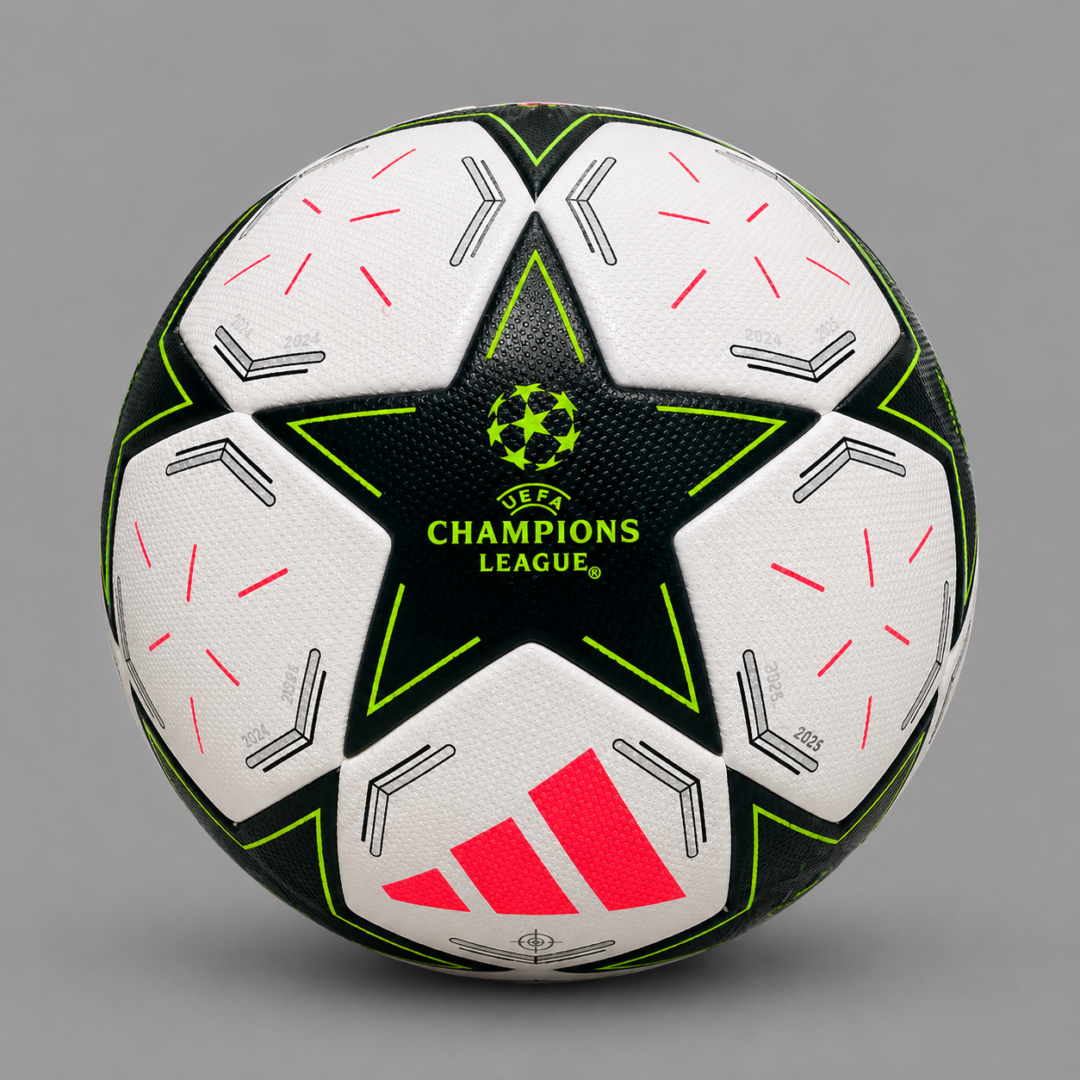 UEFA Champions League 2024/25 Football - Black and Green Star