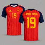 Spain Football Jersey - White - Lamine Yamal 19